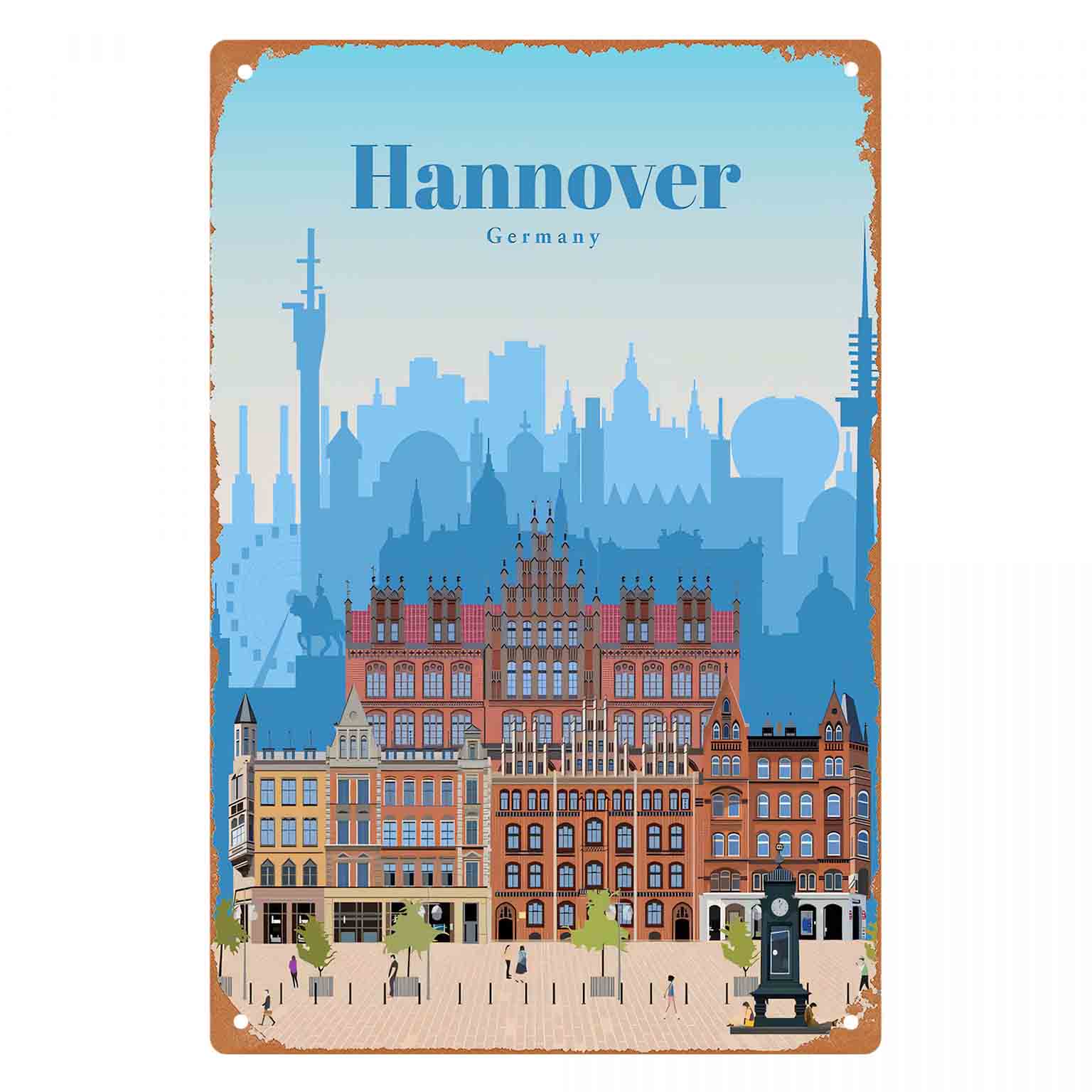 Germany Home Decor - Letrero de metal decorativo para pared