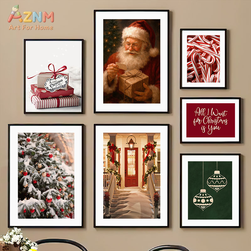 Home Decor Xmas Gifts - AZNM Arte de Pared en Lienzo