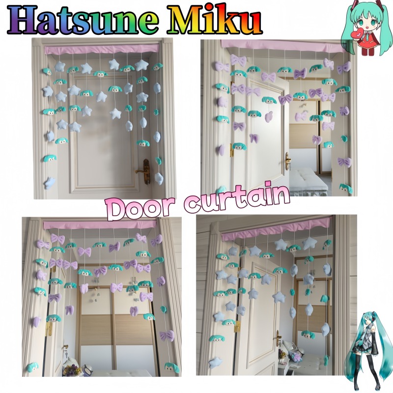 Home Decor Curtains - Hatsune Miku-cortina de puerta colgante, decoración