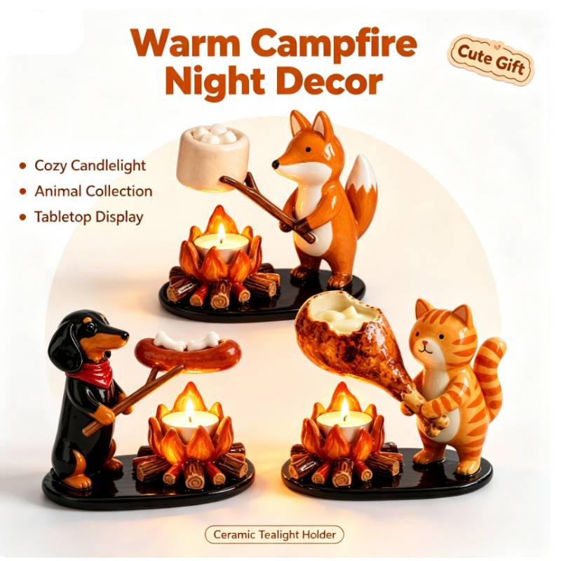 Home Decor Cat - Portavelas con Forma de Gato, Lindos
