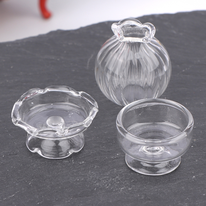 Home Decor Vase - Jarrón de cristal en miniatura para