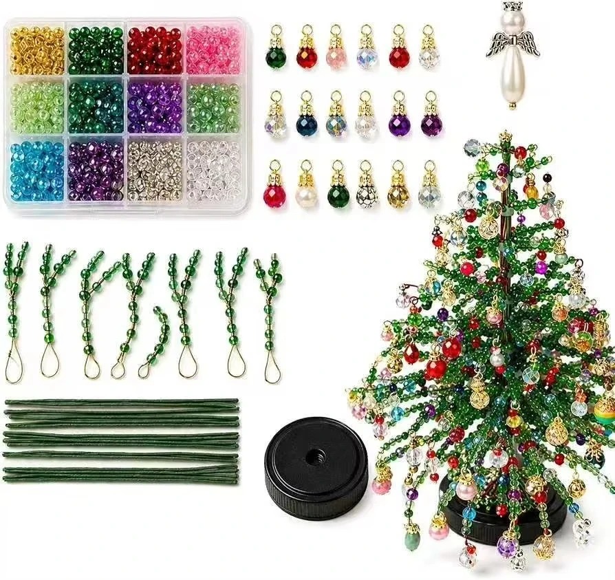 Home Decor Xmas Gifts - Kit de cuentas para árbol de