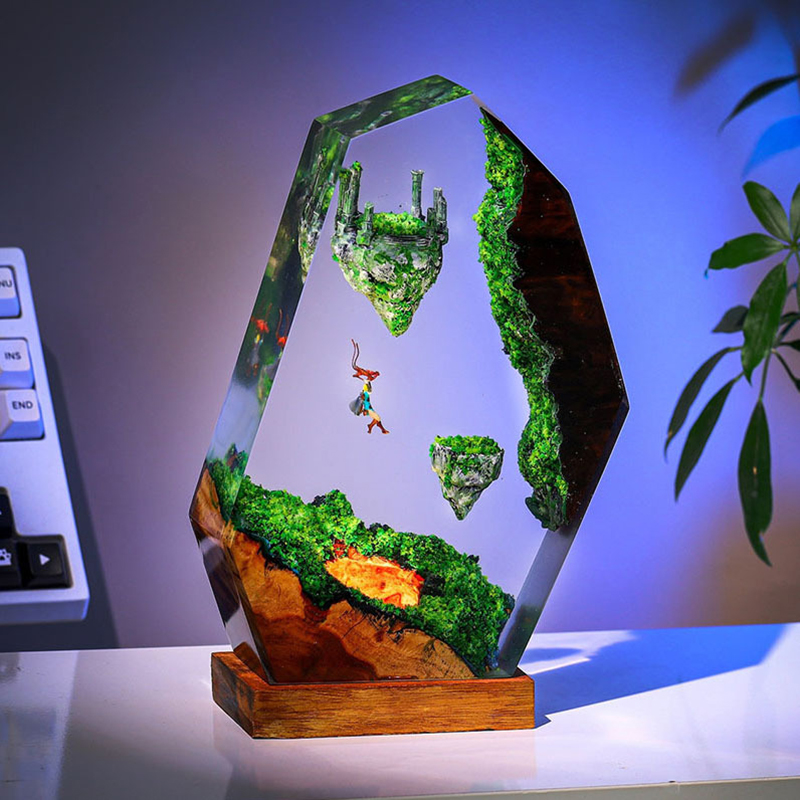 Home Decor Lamp - Lámpara de Mesa de Resina con