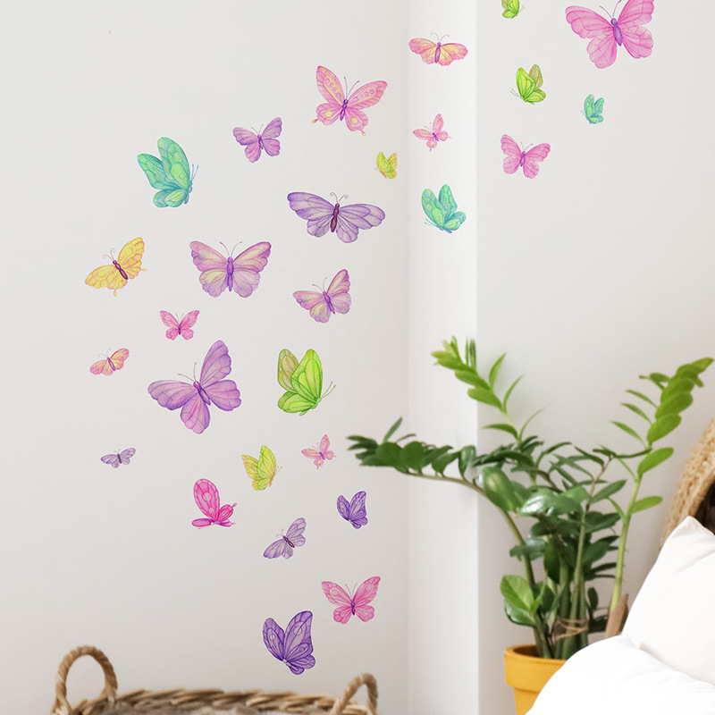 Home Decor Indonesia - Adhesivos de Pared de Mariposas Románticas,