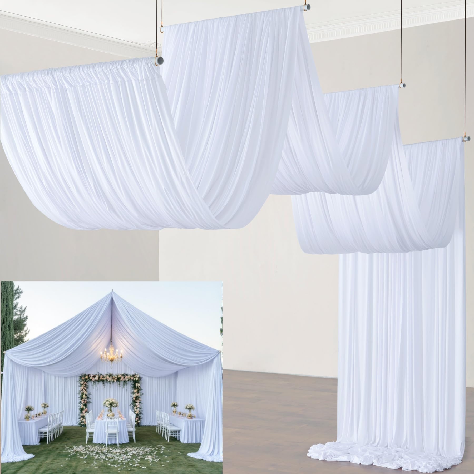Home Decor Curtains - Cortinas de techo de fondo de