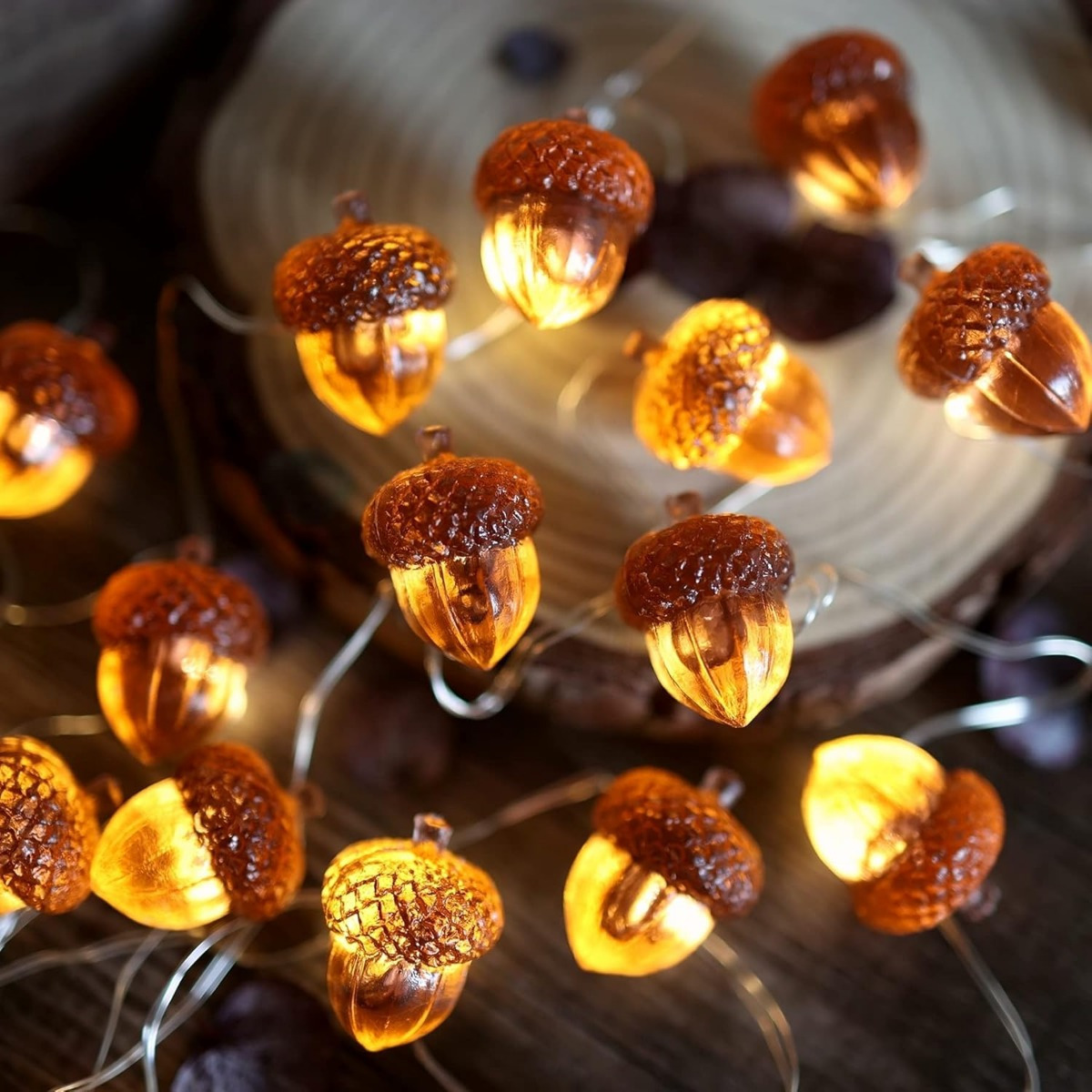 Home Decor Fallout 4 - Guirnalda de luces LED de bellota,