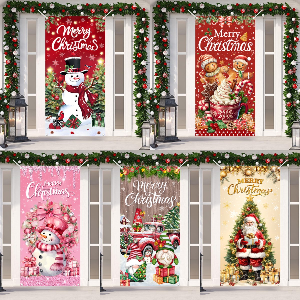 Home Decor Xmas Gifts - Banner de puerta navideña, decoración navideña