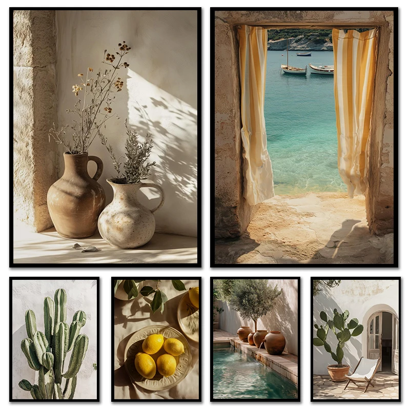 Home Decor Vase - Póster Boho de Olivo en Maceta