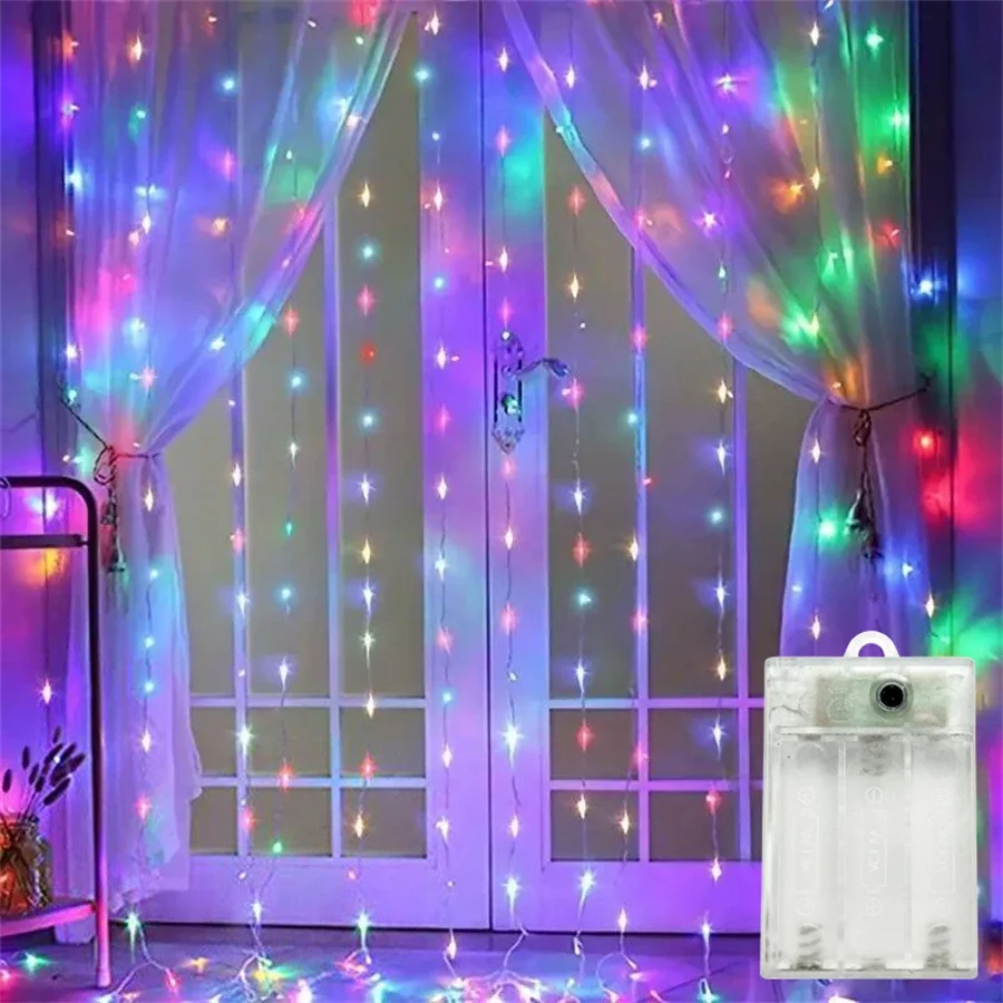 String Curtain Light - Guirnalda de luces LED para cortinas,