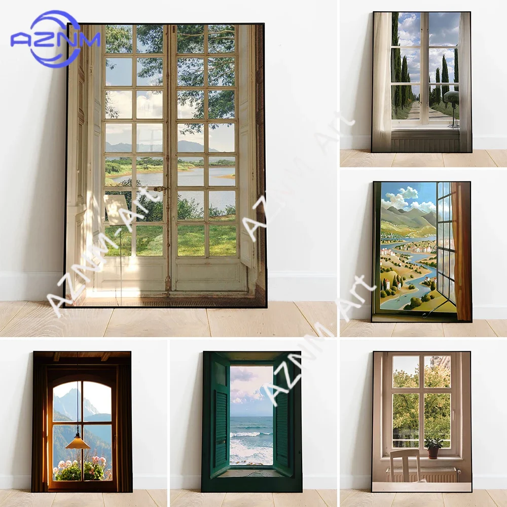 Home Decor Japandi - Póster artístico de pared con paisajes
