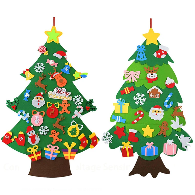 Home Decor Xmas Gifts - Árbol de Navidad de fieltro DIY