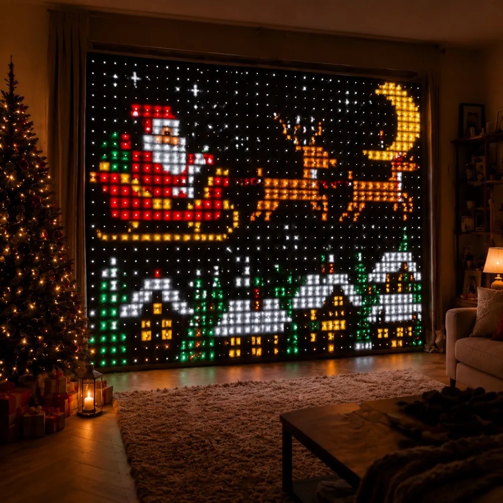 Home Decor Curtains - Luces LED Inteligentes de Cortina Pixel,