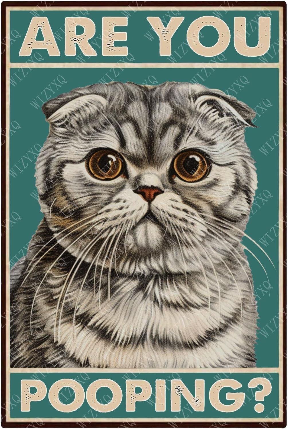 Home Decor Cat - Letrero Metálico Vintage de Aluminio con