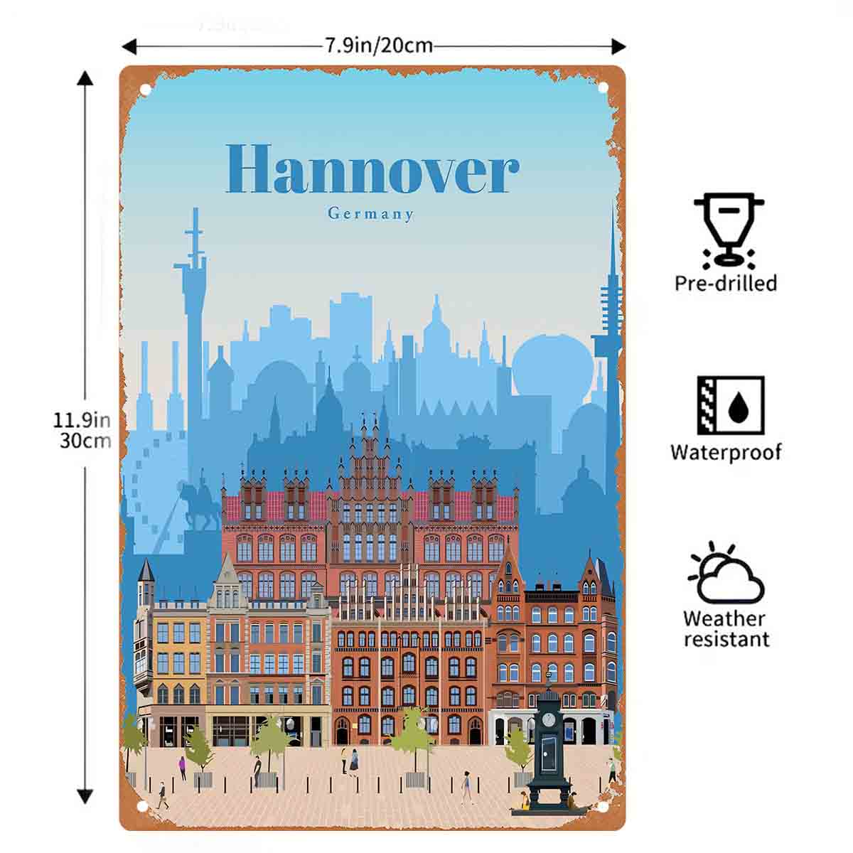 Letrero de metal decorativo pa - Germany Home Decor reseña y precio