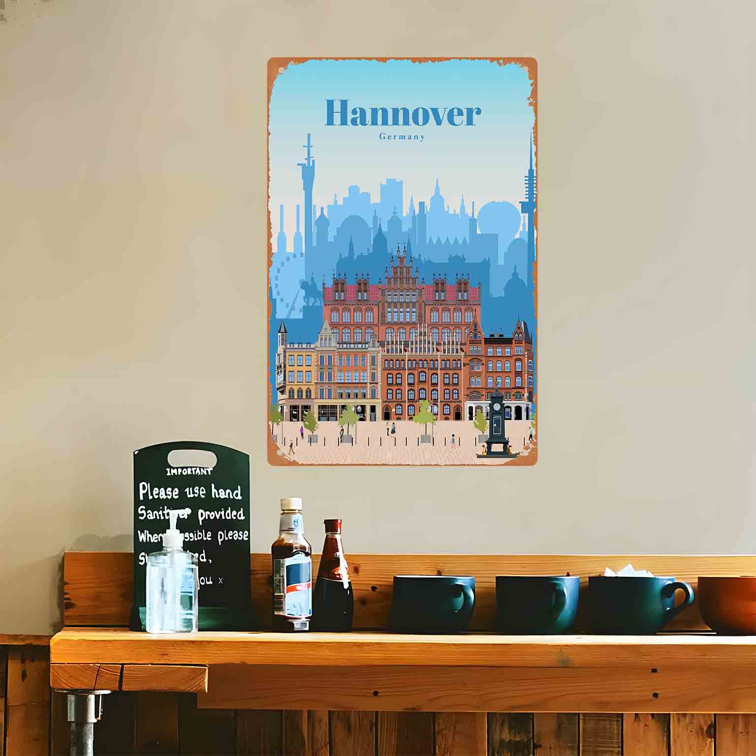 Letrero de metal decorativo pa - Germany Home Decor reseña y precio
