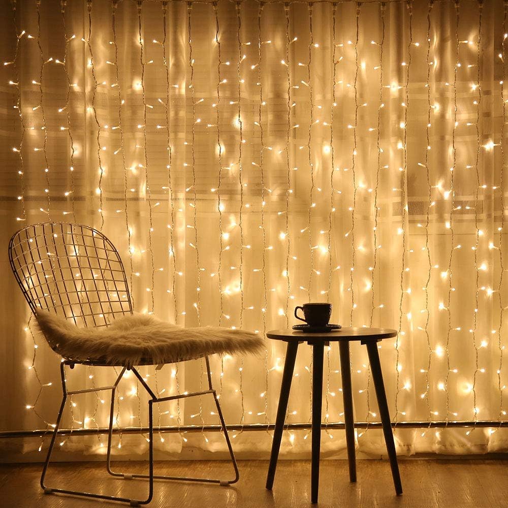 300LED luces de cortina guirna - String Curtain Light reseña y precio
