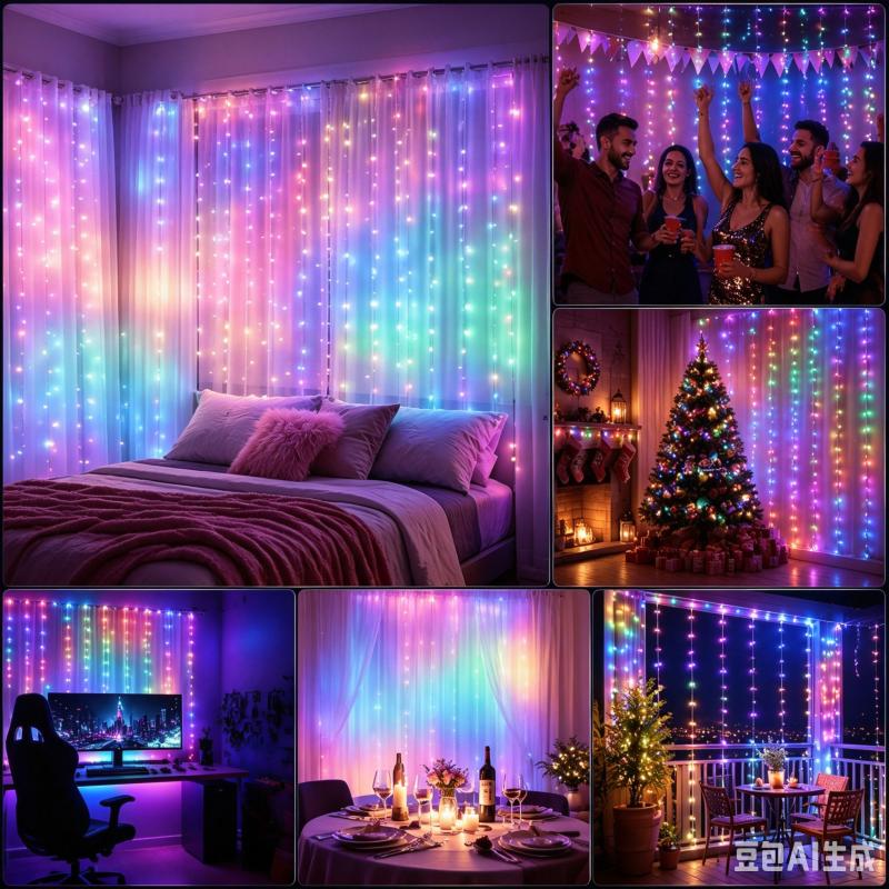 Luces de Cortina con Patrones  - String Curtain Light reseña y precio