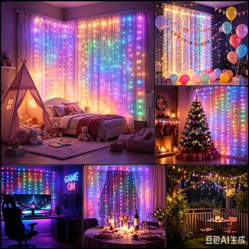 Luces de Cortina con Patrones  - String Curtain Light reseña y precio