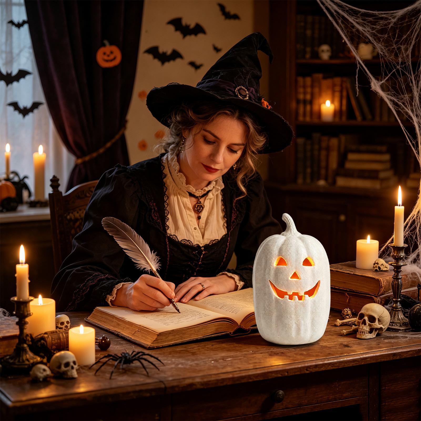 Linternas de calabaza espeluzn - Home Decor Resin reseña y precio