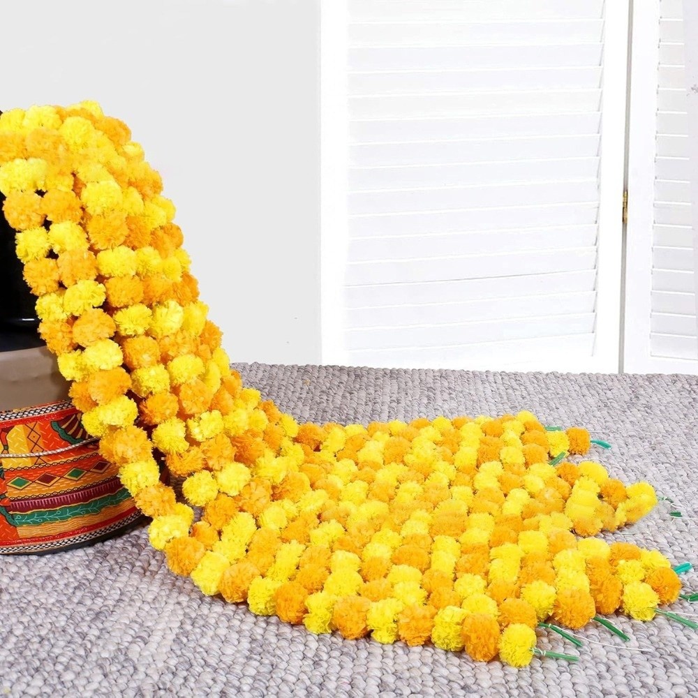 Guirnalda de caléndula artific - Home Decor Indonesia reseña y precio
