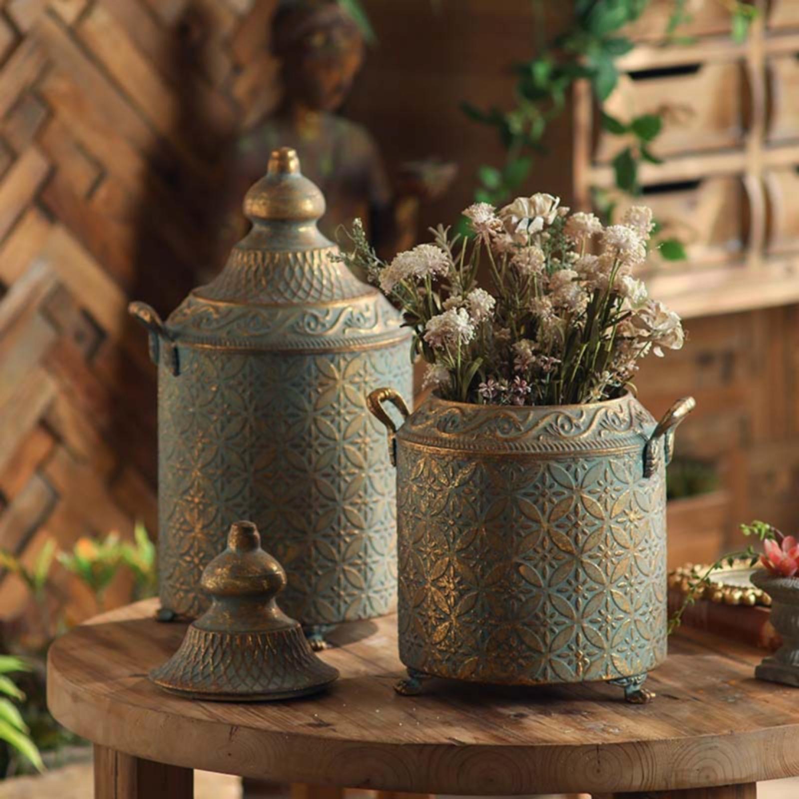 Jarrón Decorativo de Metal con - Home Decor Vase reseña y precio