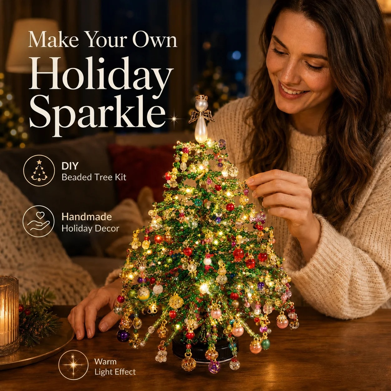 Kit de cuentas para árbol de N - Home Decor Xmas Gifts reseña y precio