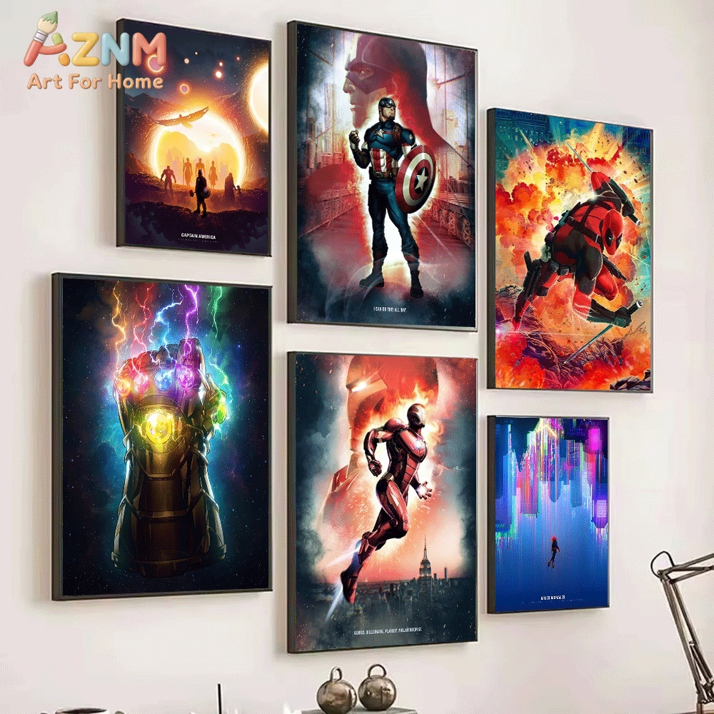 Cuadro de Lona de Avengers End - Watercolor Poster Print reseña y precio