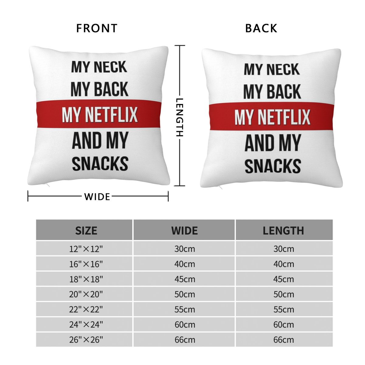 Funda de almohada cuadrada My  - Home Decor Netflix reseña y precio