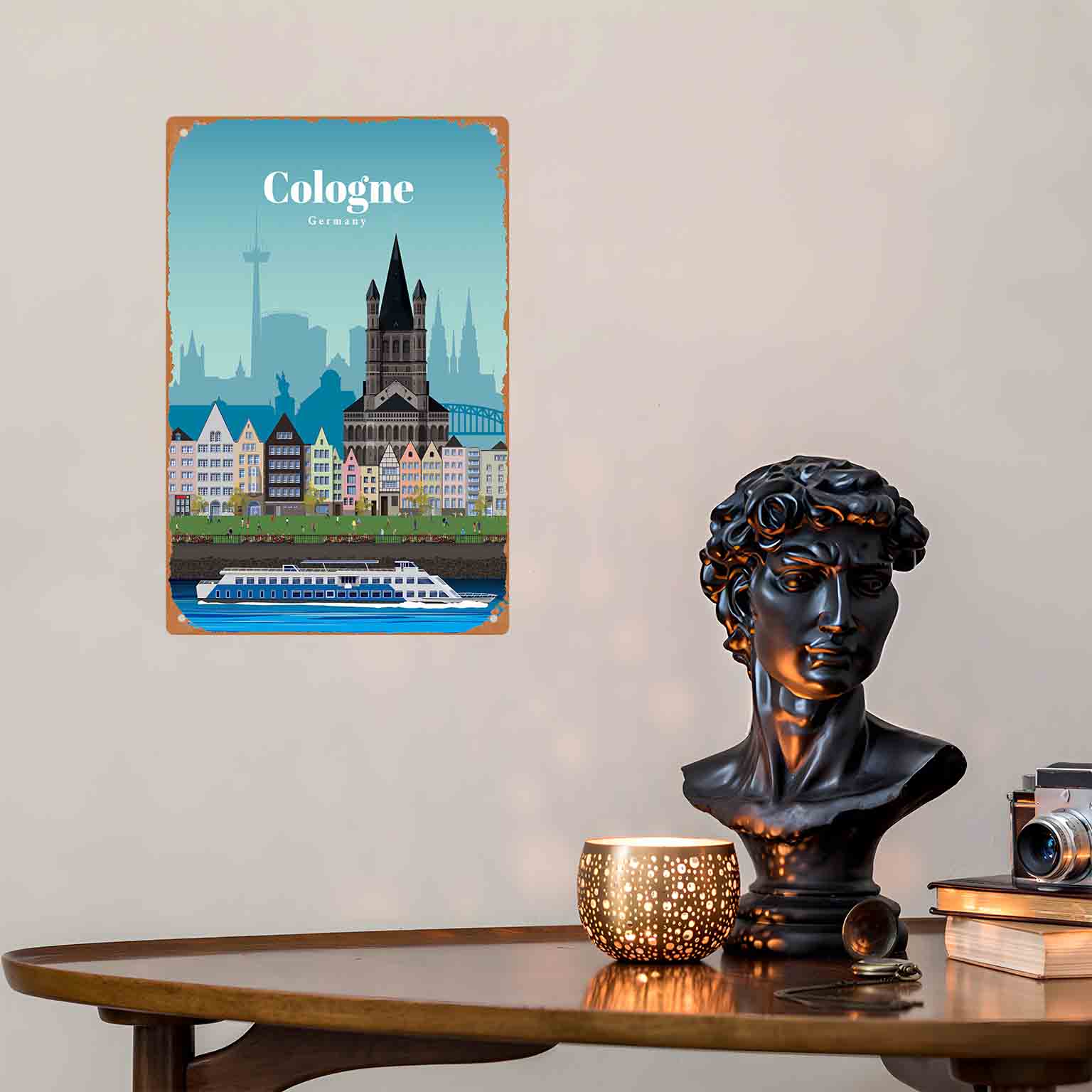 Letrero de metal decorativo 2D - Germany Home Decor reseña y precio
