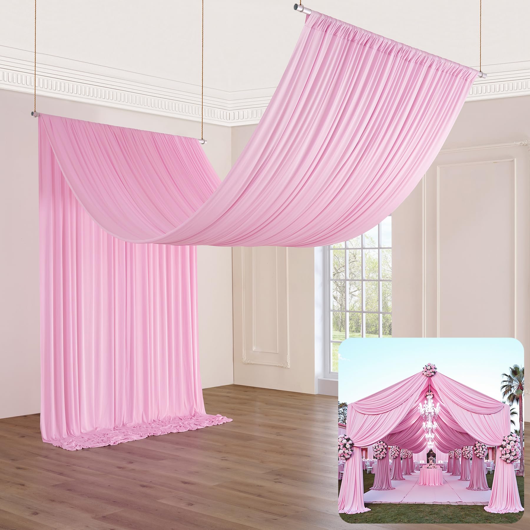 Cortinas de techo de fondo de  - Home Decor Curtains reseña y precio