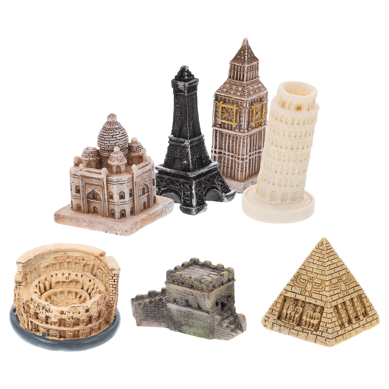 Juego de 7 estatuas romanas re - Home Decor Resin reseña y precio