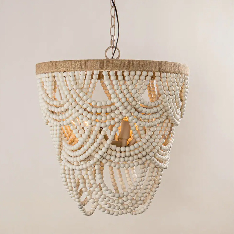 Candelabro de cuentas de mader - Home Decor Netflix reseña y precio