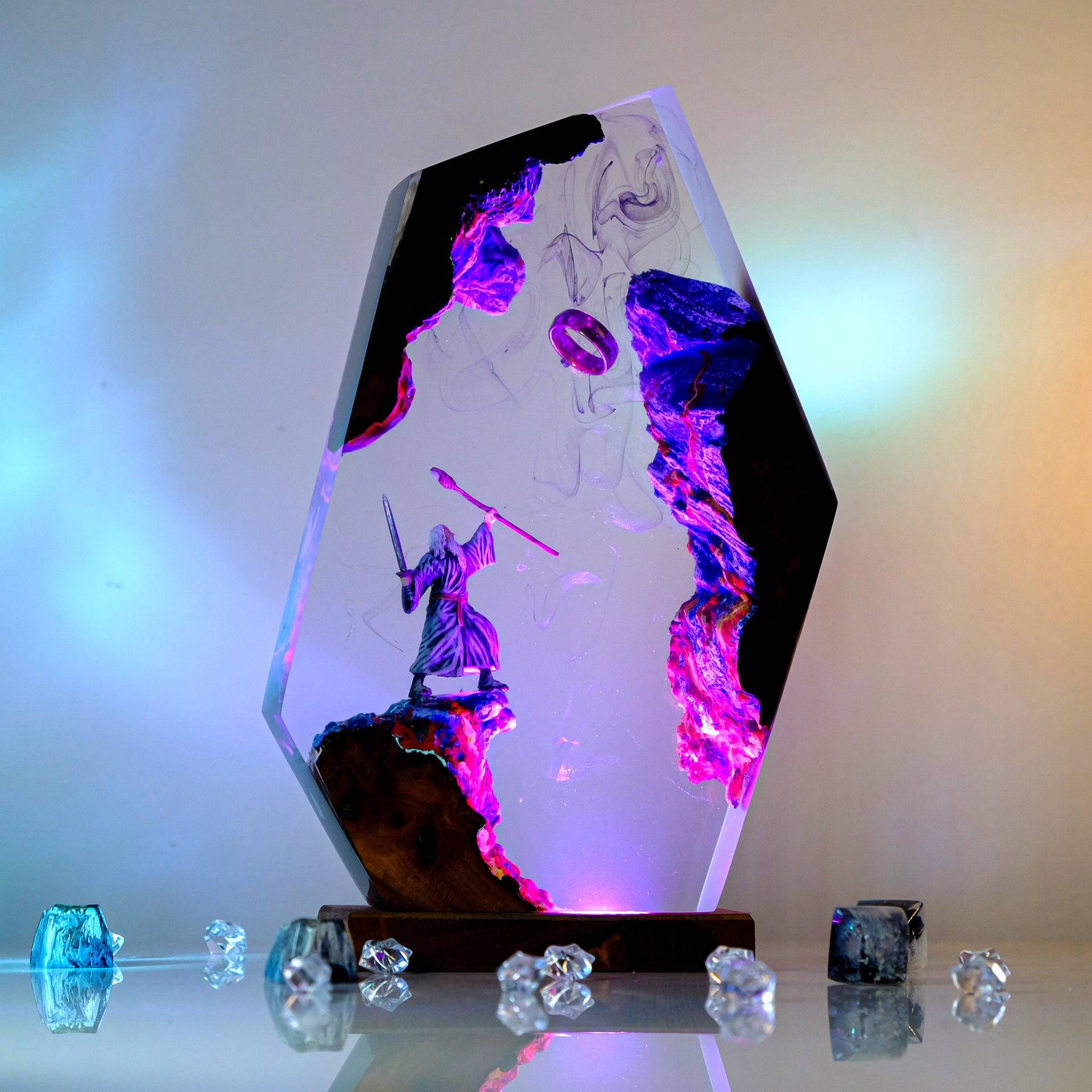 Lámpara de Resina con Figura d - Home Decor Resin reseña y precio