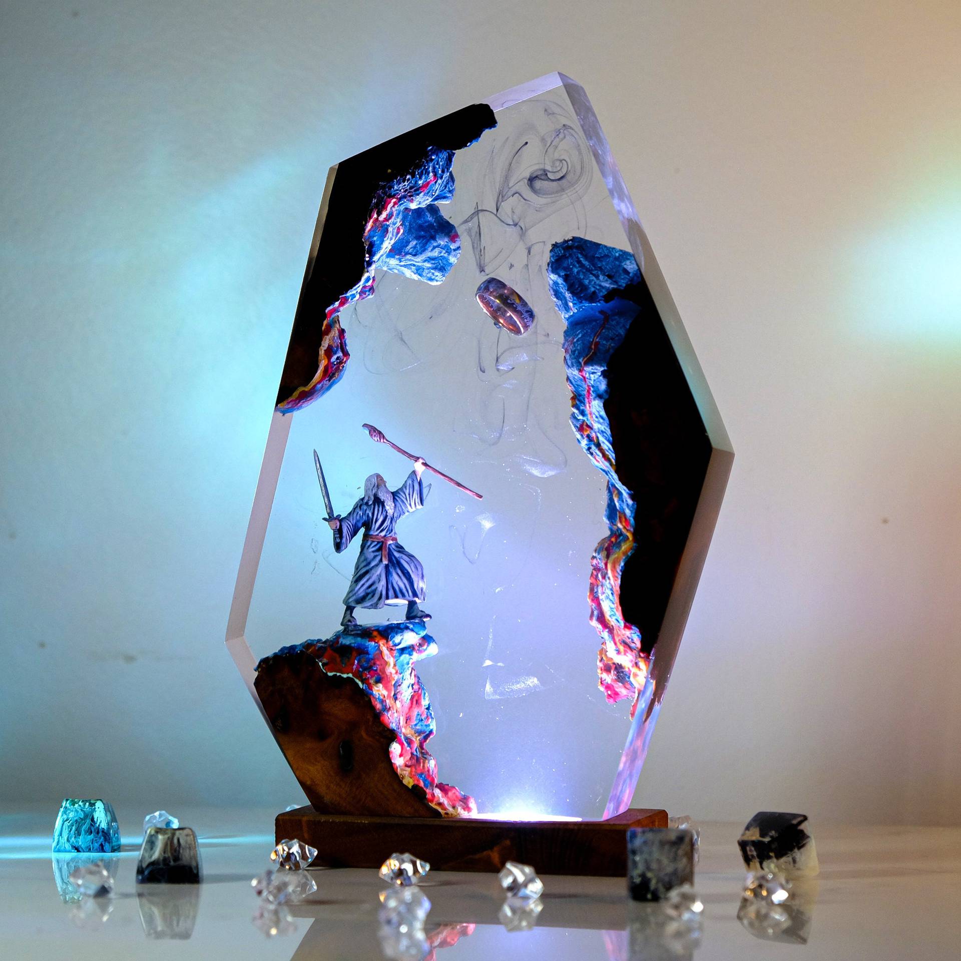 Lámpara de Resina con Figura d - Home Decor Resin reseña y precio