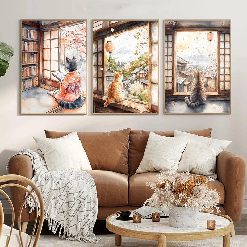 Gato negro japonés, Luna de ba - Home Decor Japandi reseña y precio