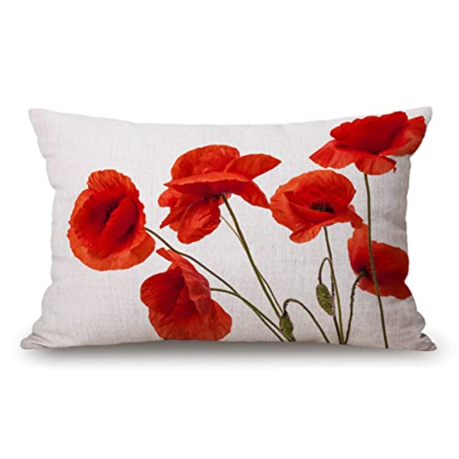 Fundas de almohada Poppy Flowe - Decorative Throw Pillow reseña y precio