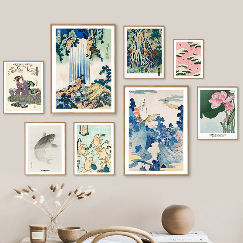 Póster de arte japonés Hokusai - Home Decor Japandi reseña y precio