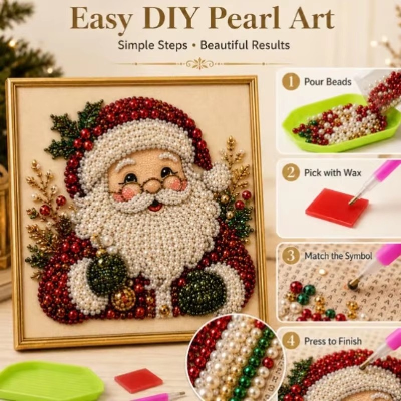 Kit de pintura 3D con perlas y - Home Decor Xmas Gifts reseña y precio