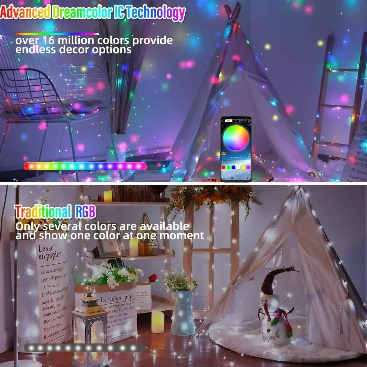 Guirnalda de luces de cortina  - String Curtain Light reseña y precio