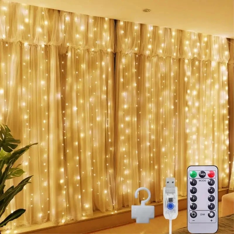 Guirnalda de luces USB de 3M,  - String Curtain Light reseña y precio