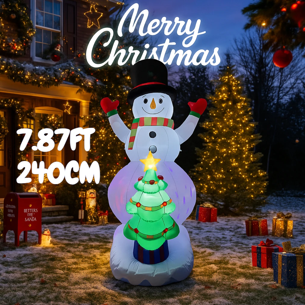 Muñeco de nieve inflable de 7, - Home Decor Xmas Gifts reseña y precio
