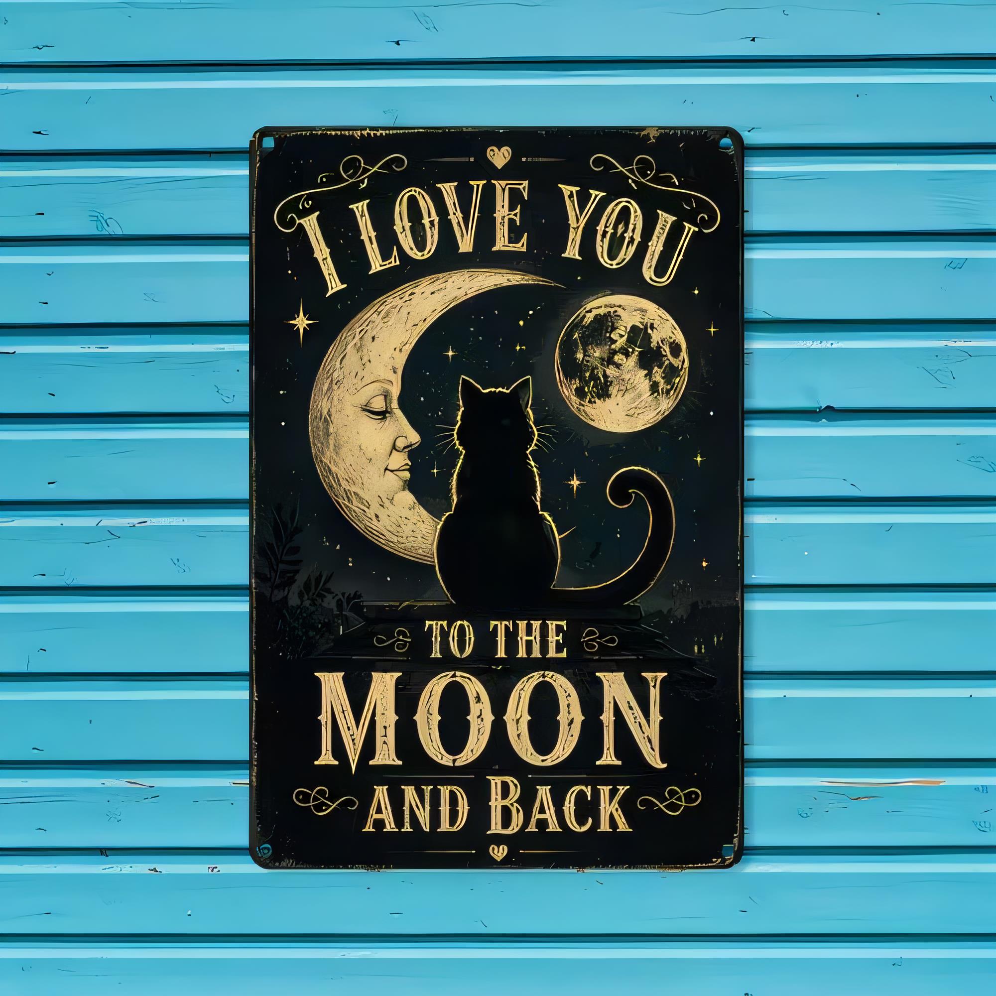 Letrero de metal vintage 'I Lo - Home Decor Cat reseña y precio