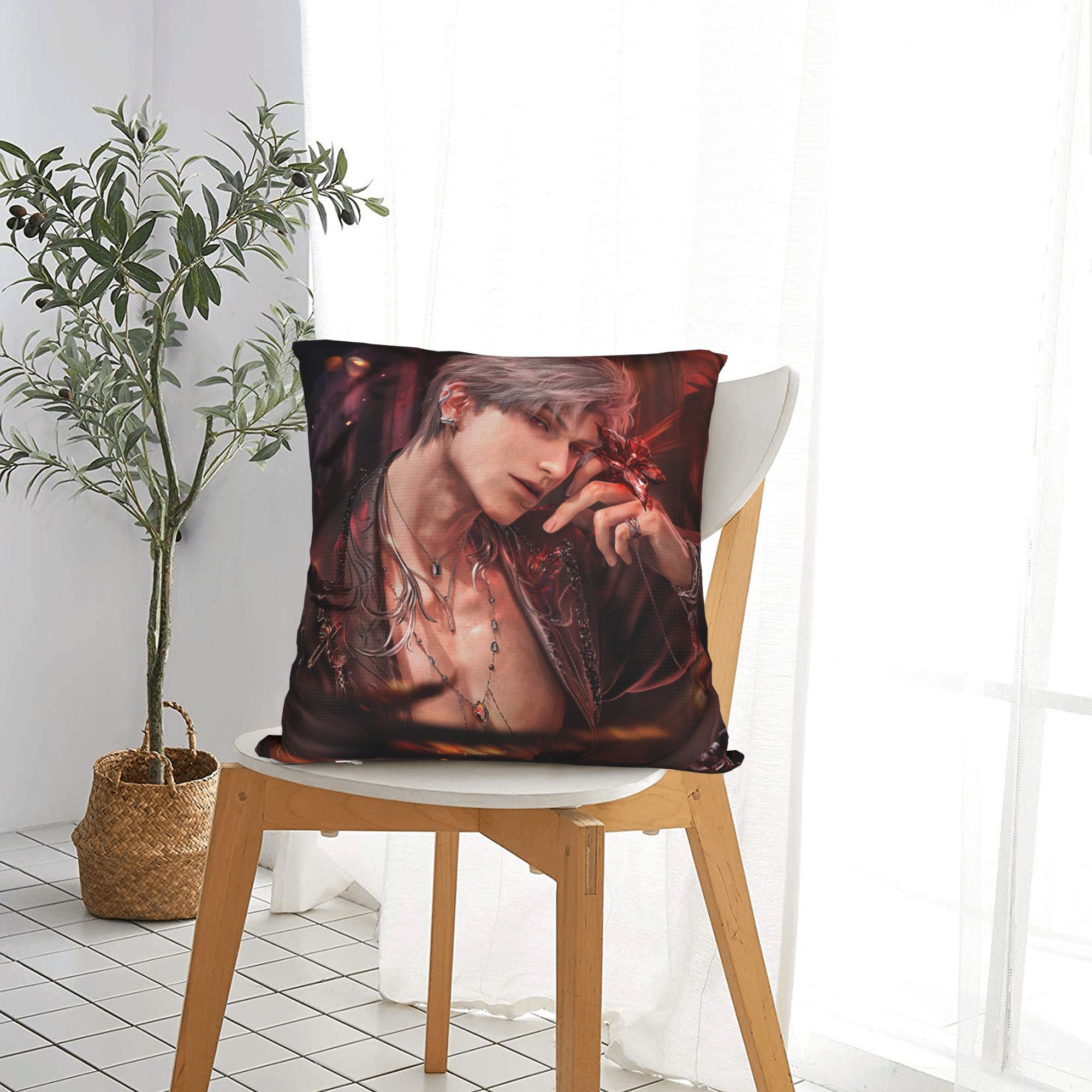 Funda de cojín cuadrada con mo - Xavier Home Decor reseña y precio